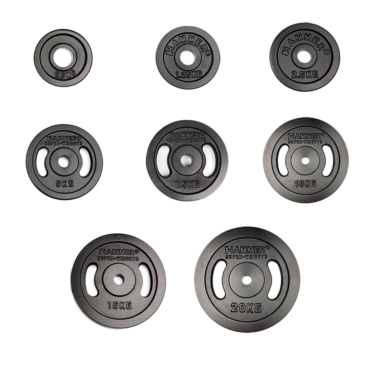 Halterschijven 30 mm 0,5 - 20 kg