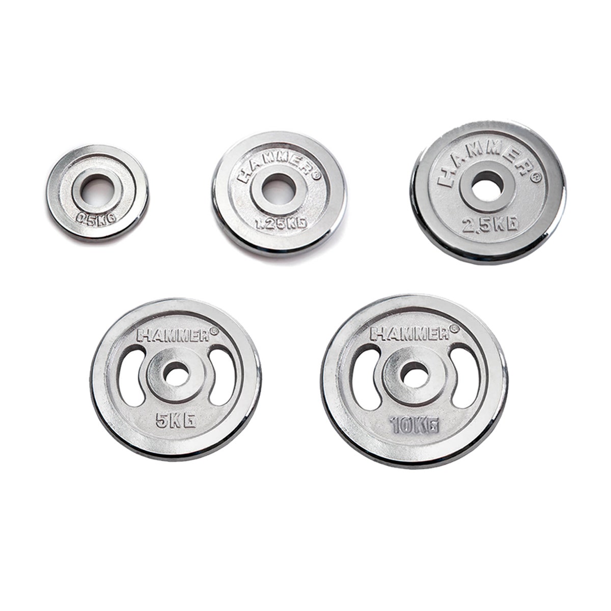 Halterschijven Chroom 30 mm 0,5 - 10 kg