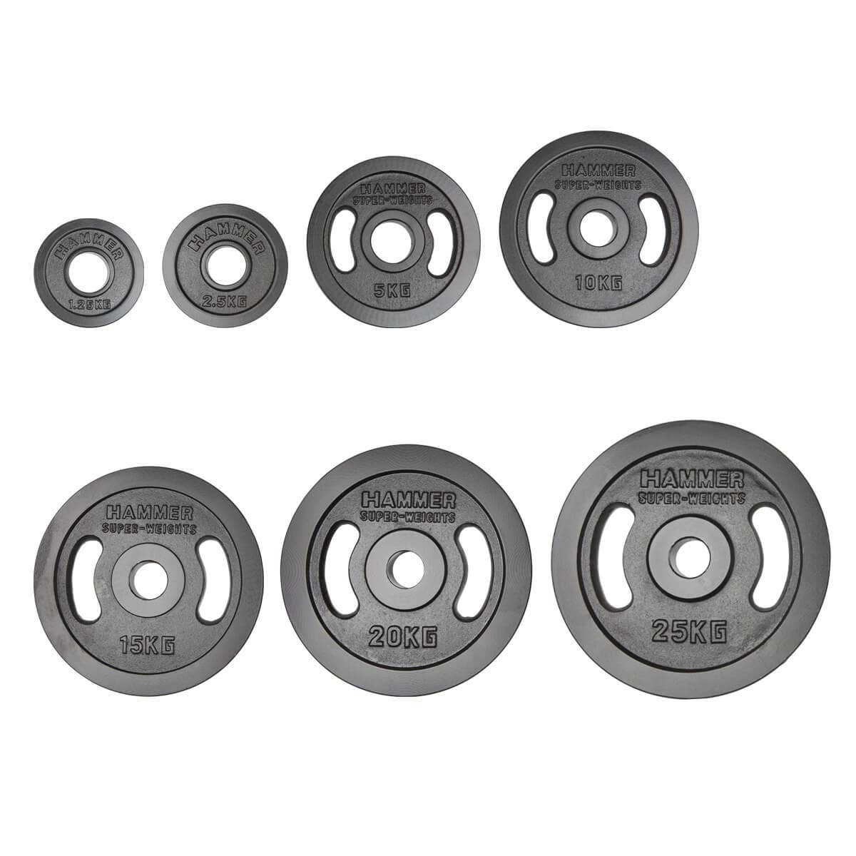 Halterschijven 50 mm 1,25 - 25 kg
