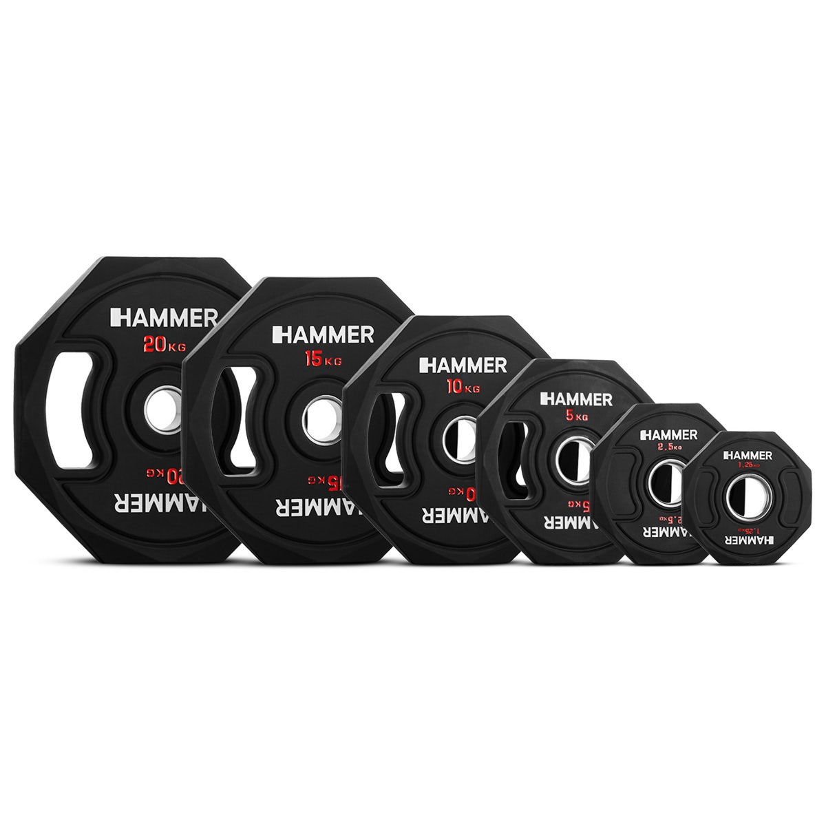 Octagon Halterschijven 50 mm 1,25 - 20 kg