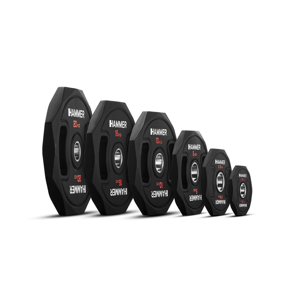 Octagon Halterschijven 50 mm 1,25 - 20 kg