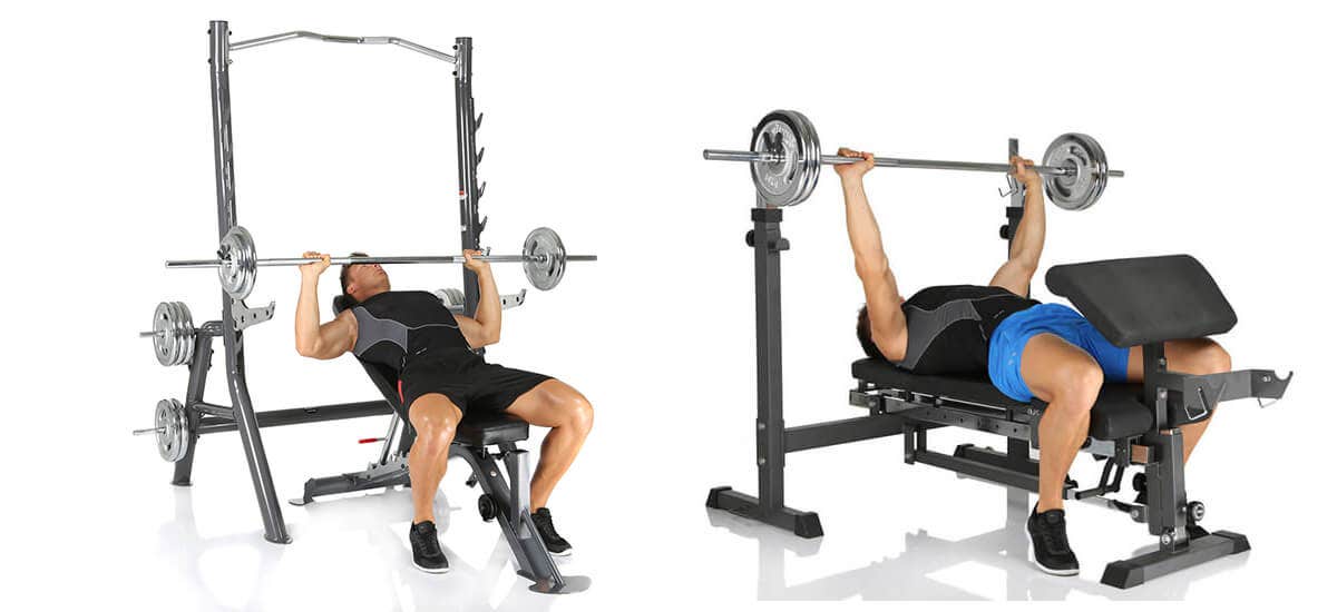 Bankdrukken met de halter op het Inspire Squat Rack